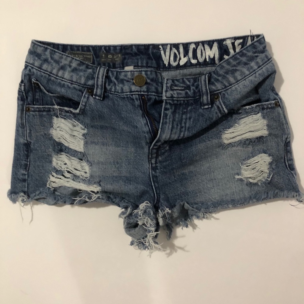 High Rise Volcom Jean Shorts size 25